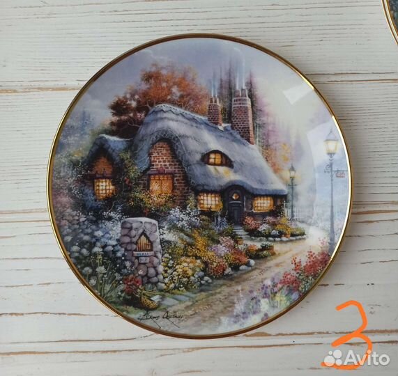 Декоративные тарелки с домиками Royal Doulton