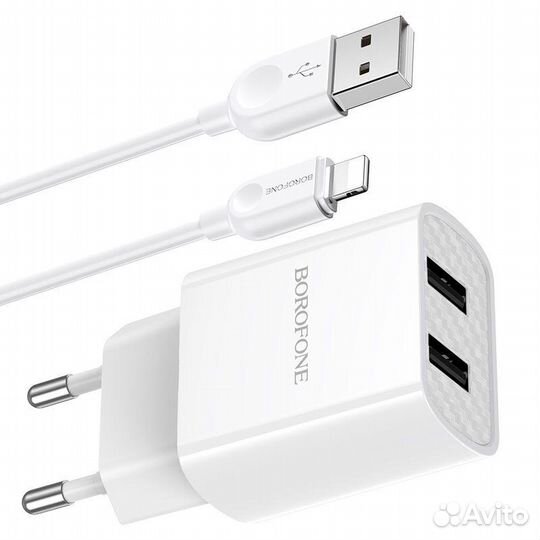 Зарядное устройство borofone BA53A Powerway 2*USB