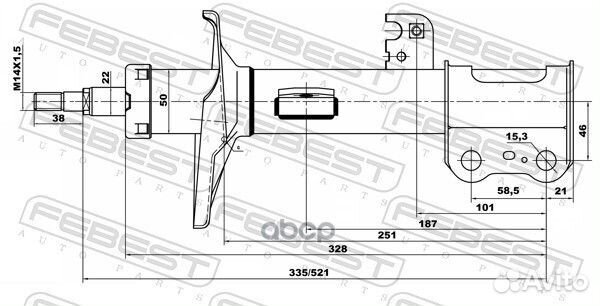 Амортизатор передний левый GAS.twin tube