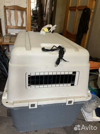 Переноска пластиковая для крупной собаки