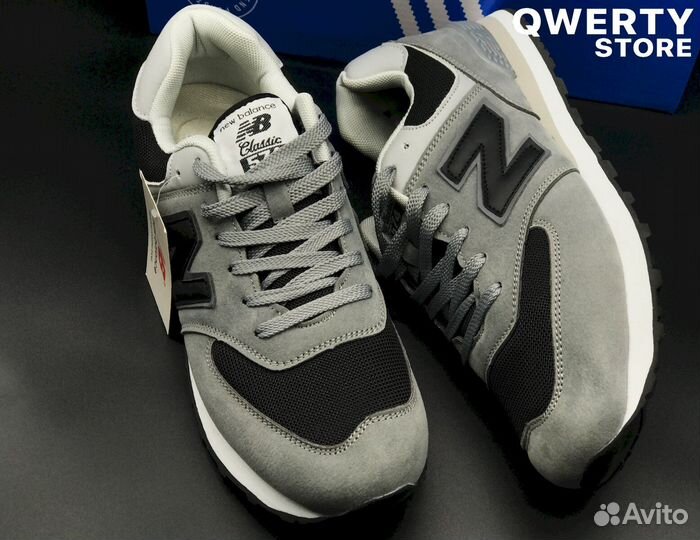 Серые мужские кроссовки от New Balance, размеры 41