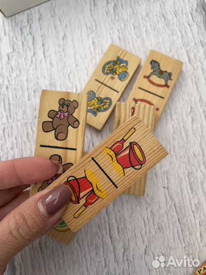 Домино детское деревянное