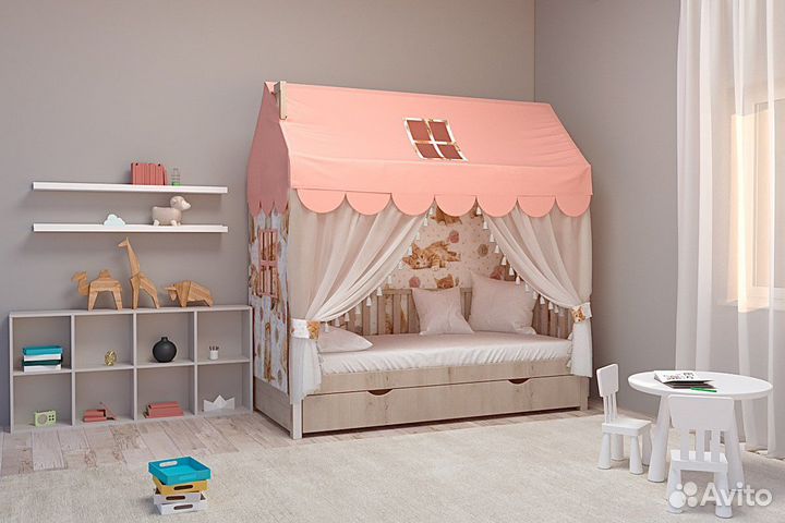 Балдахин на кровать домик