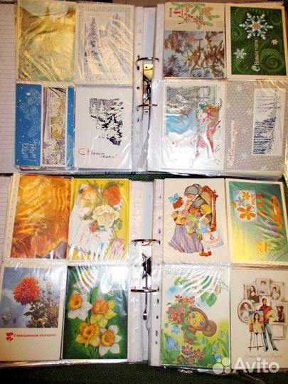 Открытки СССР (альбом более 300 штук)