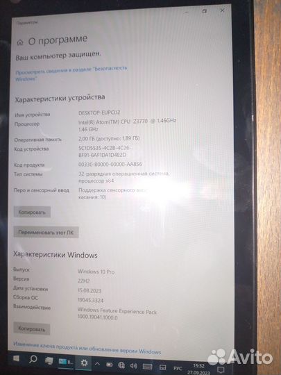 Планшет Lenovo на windows