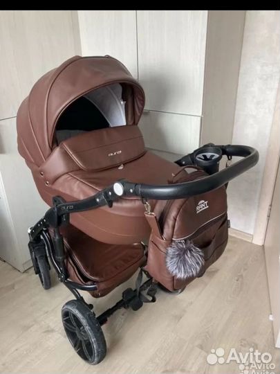 Коляска 3в1 экокожа