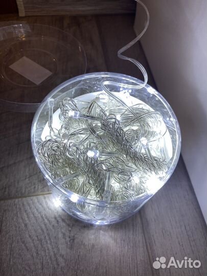 Гирлянда штора новая, удлинитель в подарок