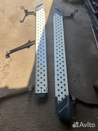 Пороги для hyundai santa fe (Rival)