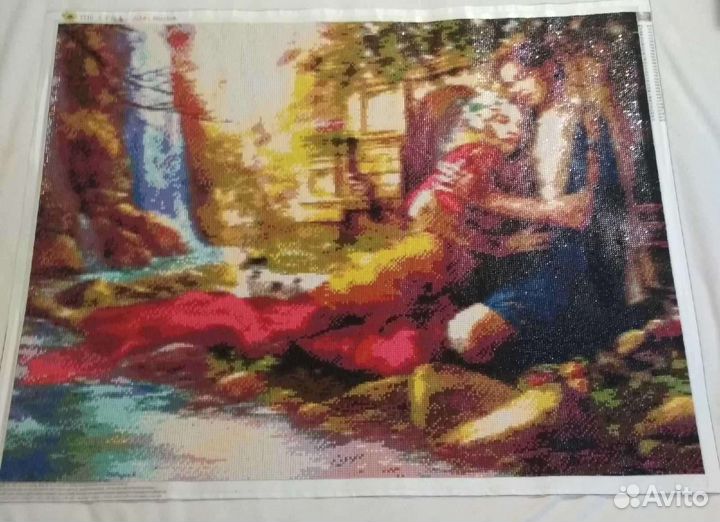 Картина алмазная вышивка, готовая под рамку 60/75