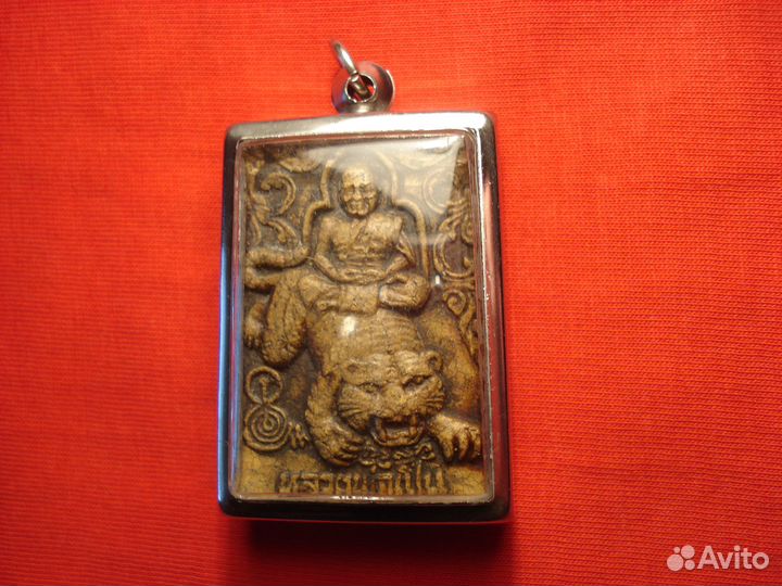 Старинный Талисман Сак Янт Тигр Монах Хануман Тай