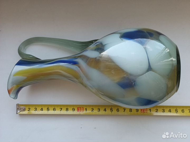 Кувшин цветное стекло СССР Винтаж