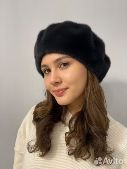 Берет норковый новый