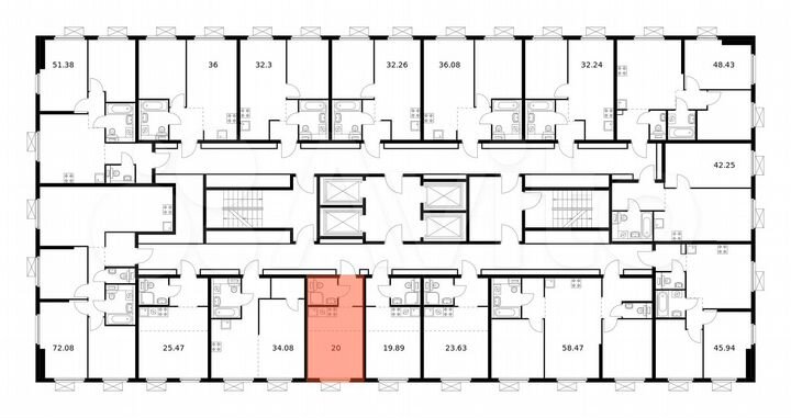 Квартира-студия, 20 м², 14/33 эт.