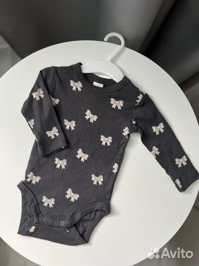 Боди для девочки с длинным рукавом 68 86 hm