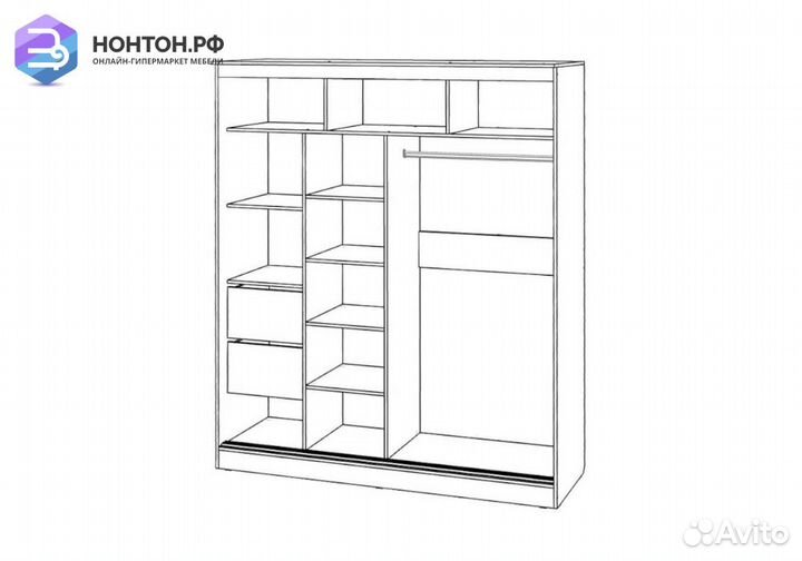 Шкаф-купе Элегант-3 дуб сонома