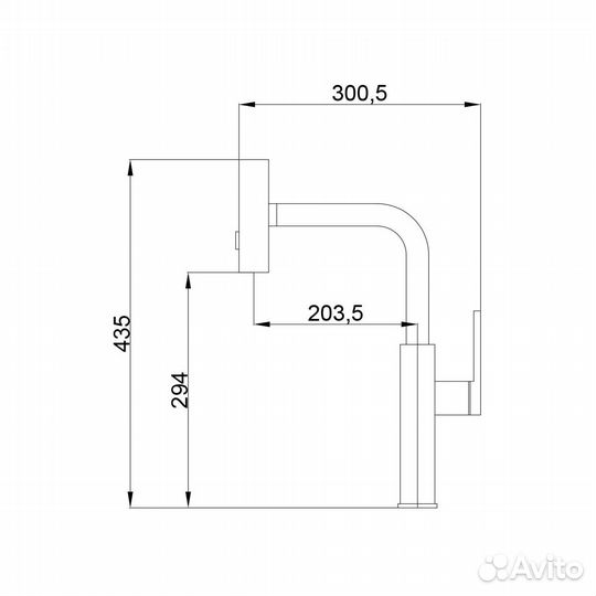 Кухонный смеситель сталь Haiba HB73824-3