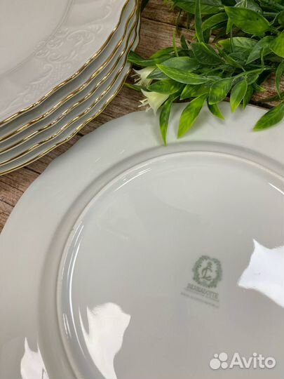Набор тарелок «Отводка золото» 27см. 6шт. Чехия