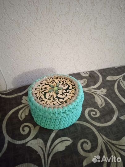 Корзинки ручной работы из трикотажной пряжи