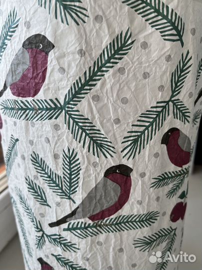 Светильник IKEA со снегирями лампа