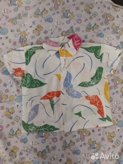 Рубашки для мальчика 74-80 размер (вещи пакетом)