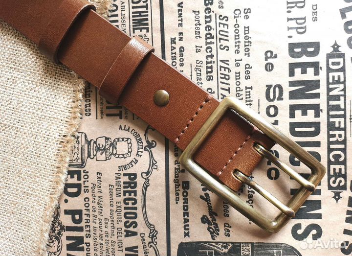 Мужской кожаный ремень Буйвол