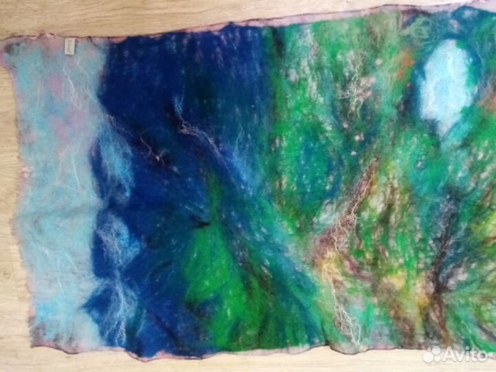 Валяный шарф ручной работы