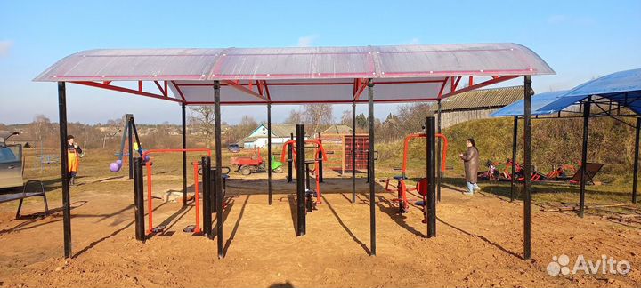 Навес в комплекте 6 тренажеров для одного на выбор