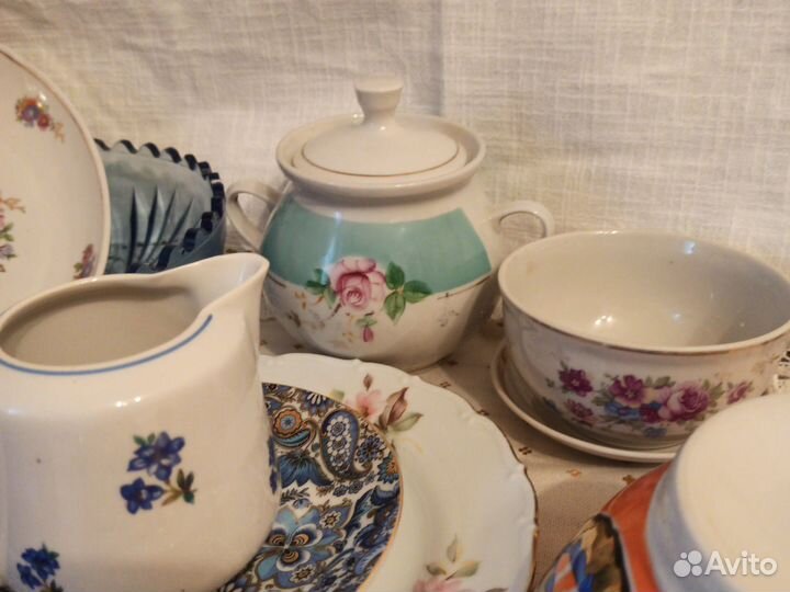 Фарфоровая посуда СССР, Чехия, цветное стекло СССР