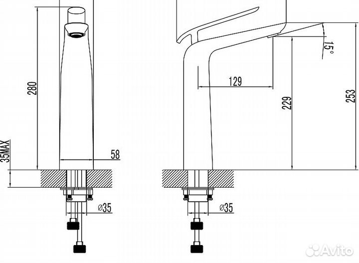 Смеситель для раковины Lemark lm4909cw Белый