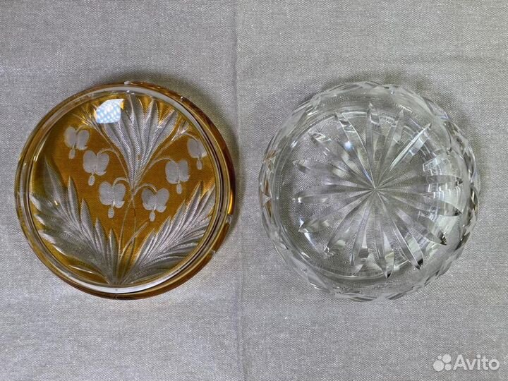 Конфетница хрусталь винтаж Bohemia