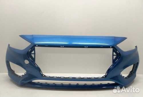 Бампер передний Хендай Солярис 2 с 2017 синий N4U