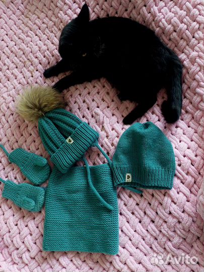 Комплект шапка и шарф из мериноса