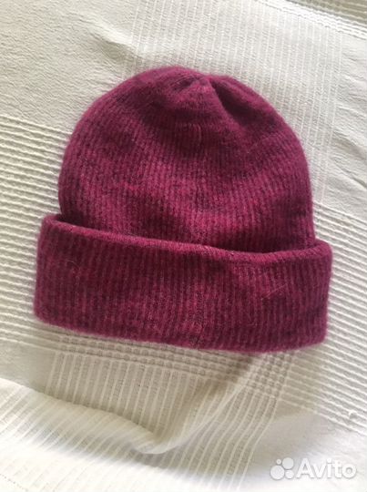 Шапка женская, чистая шерсть с ангорой