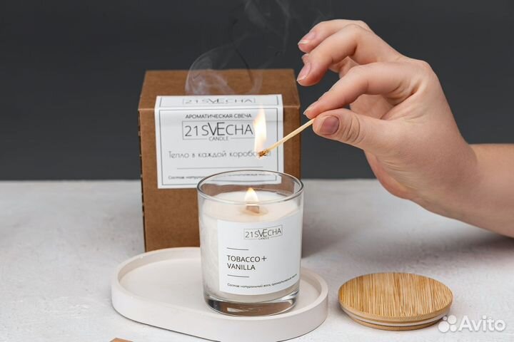 Ароматическая свеча ручной работы