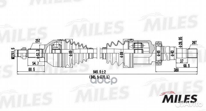 Привод в сборе ford focus 1.8-2.0 98-04 прав. G