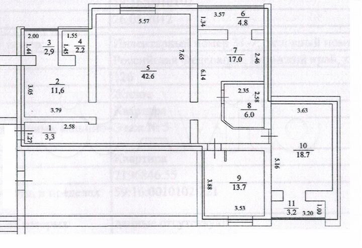 3-к. квартира, 126 м², 5/5 эт.
