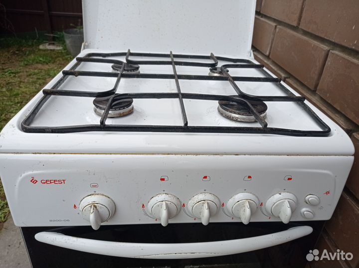 Газовая плита gefest 3200-06, белая