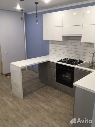 Кухонный гарнитур. Кухня с барной стойкой ксп:1459