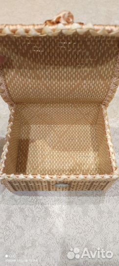 Шкатулки соломенные