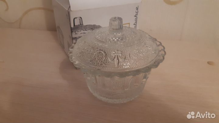 Сахарница конфетница Konya pasabahce, стеклянная