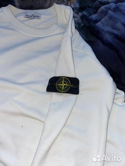 Stone island свитшот белый