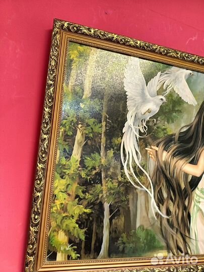 Картина «Девушка и голуби»