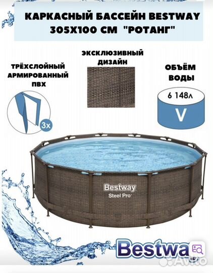 Каркасный бассейн бу
