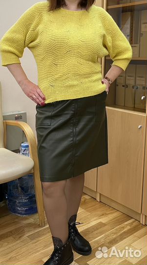 Юбка женская кожзам размер 50