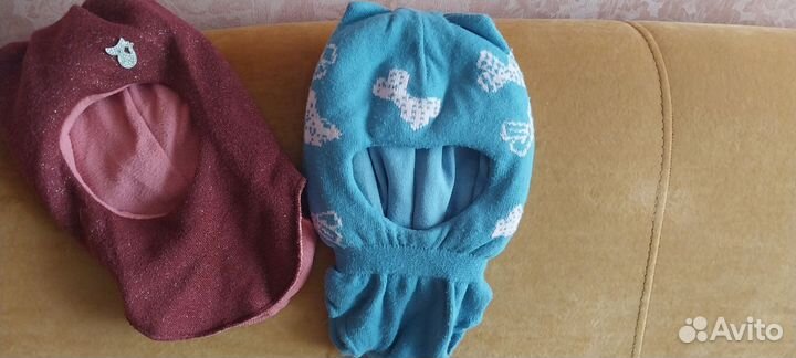 Шапка шлем для девочки 48 50