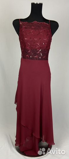 Платье вечернее с прозрачной вставкой