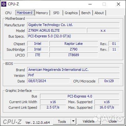 Связка i7 14700kf + z790m aorus elite
