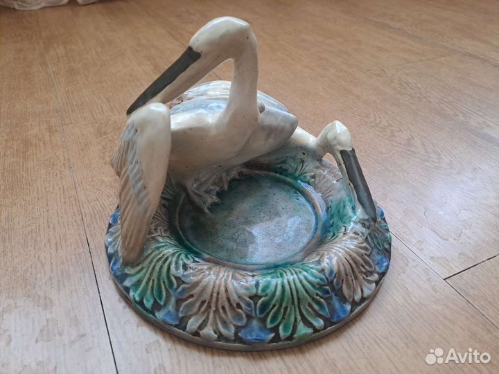 Статуэтка Пеликаны (довоенная Гжель) люкс