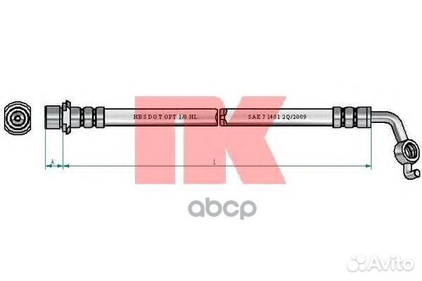 Шланг тормозной toyota RAV 4 III 08- задний пра
