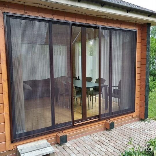 Москитные сетки Плиссе на двери и окна